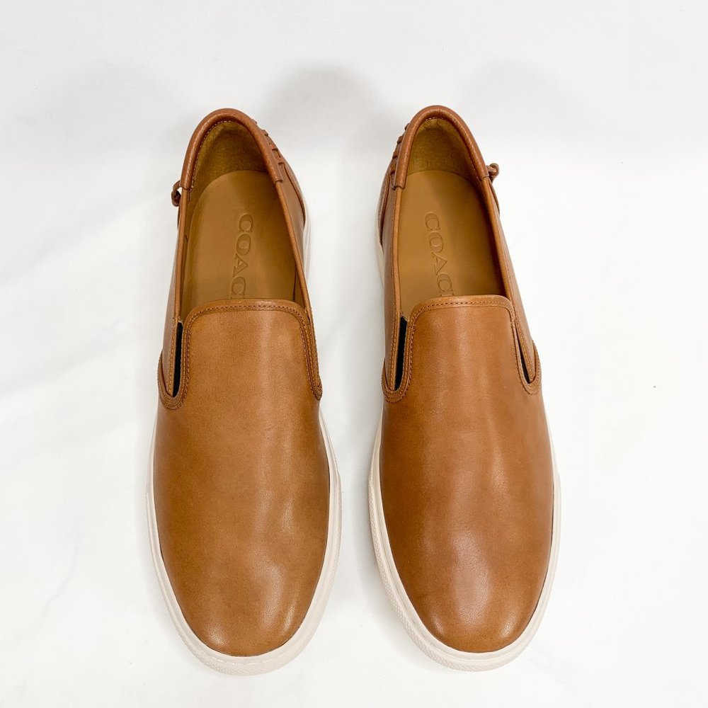 COACH C115 Slip On Sneaker Saddle Brown 10.5 D NEW - Picture 5 of 8